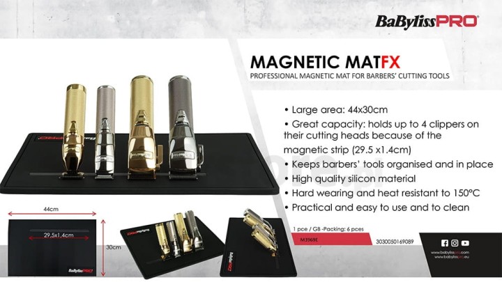 BaByliss Pro Matfx, magnetyczna mata barberska 44x30