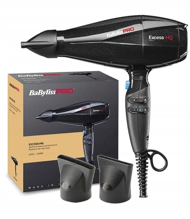 BaByliss Pro HQ Excess, suszarka do włosów z jonizacją, 2600W, BAB6990IE